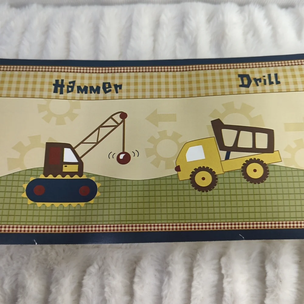 Vintage Construction Vehicle Wallpaper Boarder 26 Feet X‎ 6 Inches